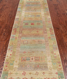 Tribal Persian Gabbeh Handmade Wool Runner Rug - 2' 7" X 11' 8"