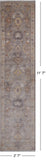 Grey Peshawar Washed Out Handmade Wool Runner Rug - 2' 7" X 11' 7"