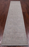 Ivory Peshawar Washed Out Hand-Knotted Wool Runner Rug - 2' 6" X 11' 2"