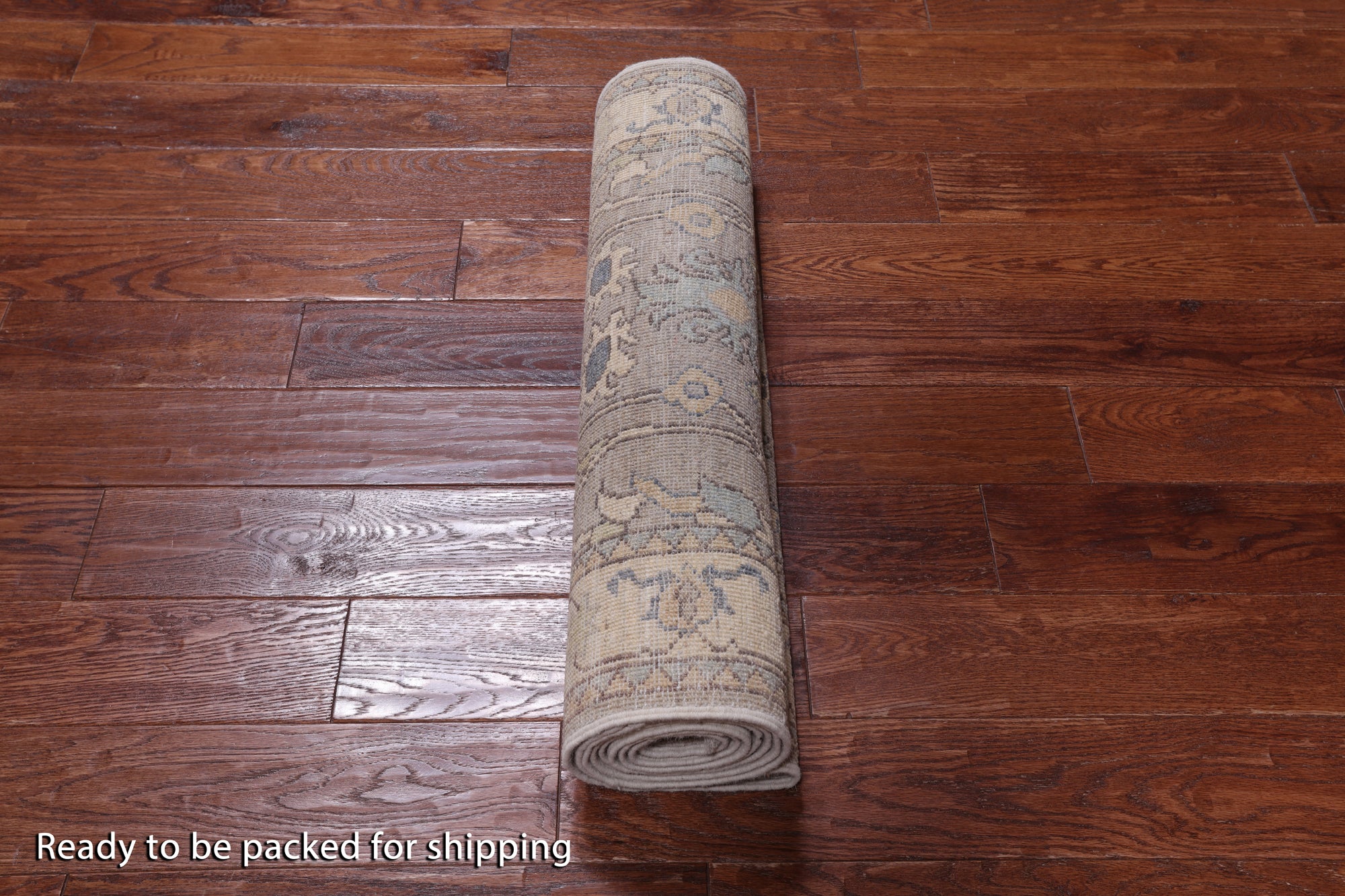 Grey Peshawar Washed Out Handmade Wool Runner Rug - 2' 7" X 9' 6"