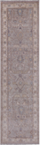 Grey Peshawar Washed Out Handmade Wool Runner Rug - 2' 7" X 9' 6"