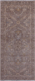 Grey Peshawar Washed Out Handmade Wool Runner Rug - 2' 6" X 5' 8"