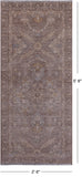 Grey Peshawar Washed Out Handmade Wool Runner Rug - 2' 6" X 5' 8"