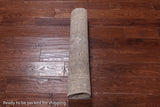 Grey Peshawar Washed Out Handmade Wool Runner Rug - 2' 6" X 5' 8"