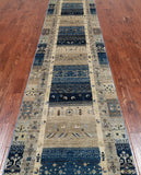 Tribal Persian Gabbeh Handmade Wool Runner Rug - 2' 9" X 15' 0"