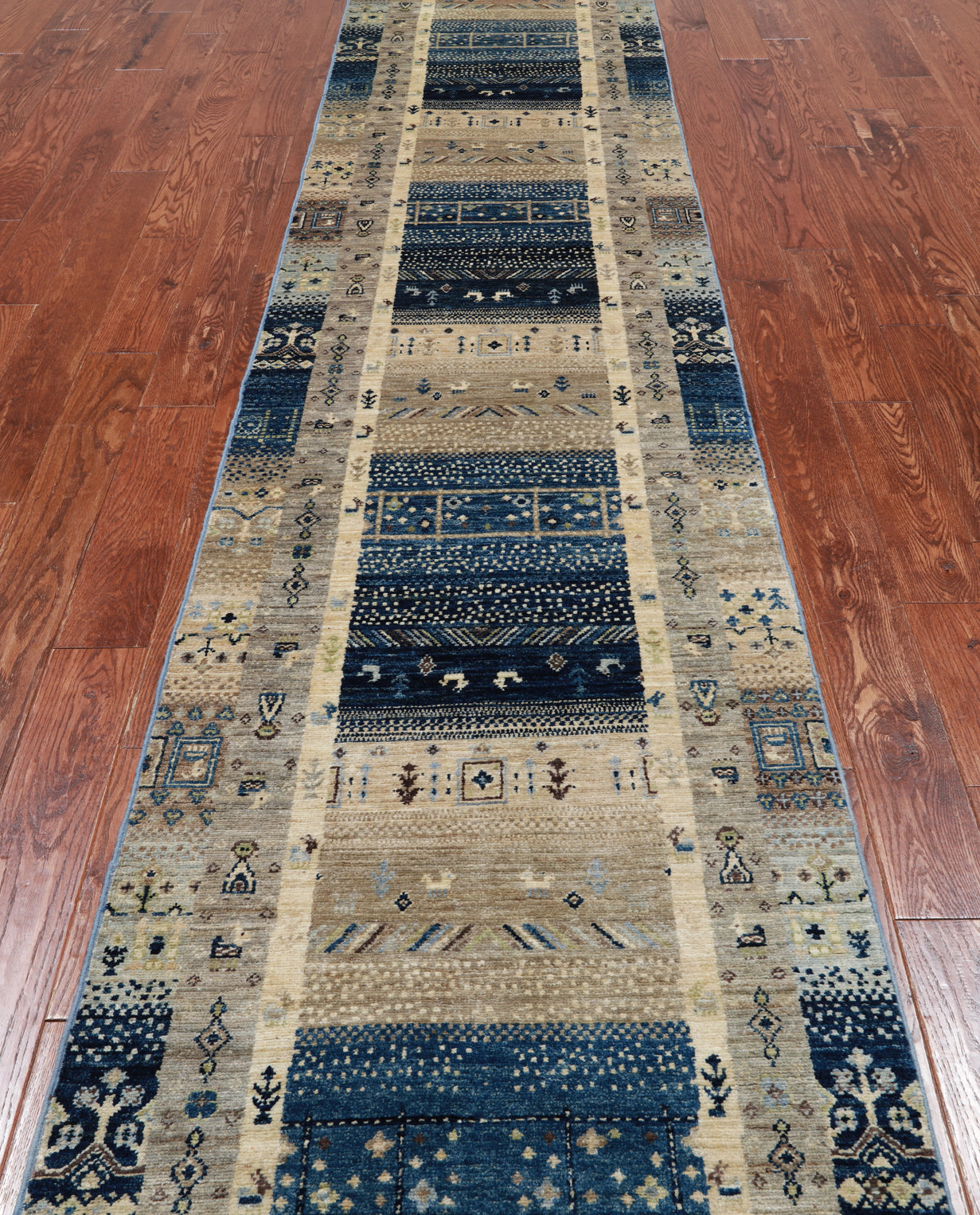Tribal Persian Gabbeh Handmade Wool Runner Rug - 2' 9" X 15' 0"