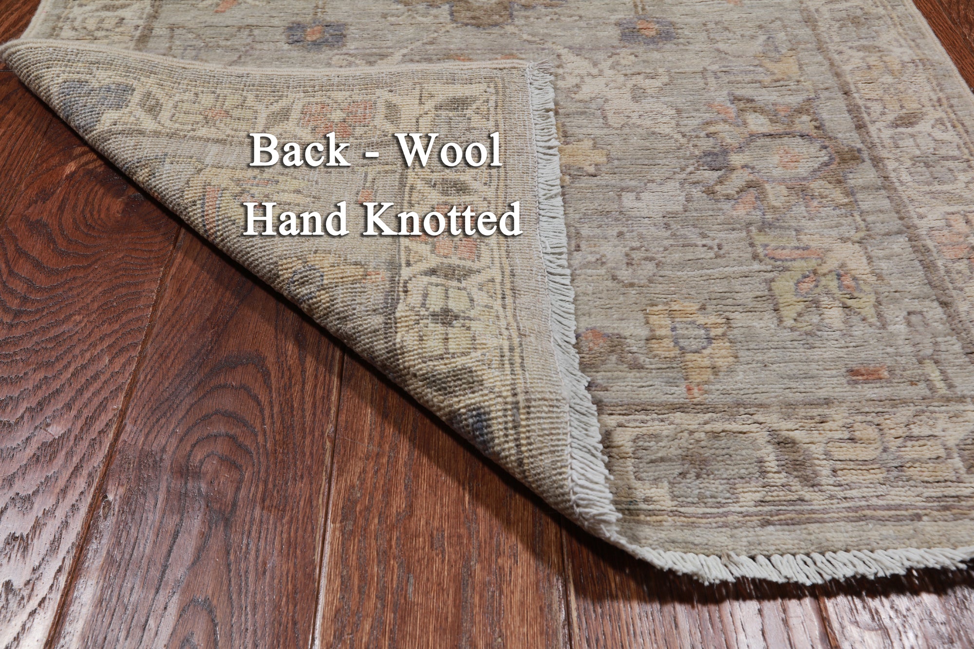 Silver Peshawar Washed Out Handmade Wool Runner Rug - 2' 7" X 11' 5"