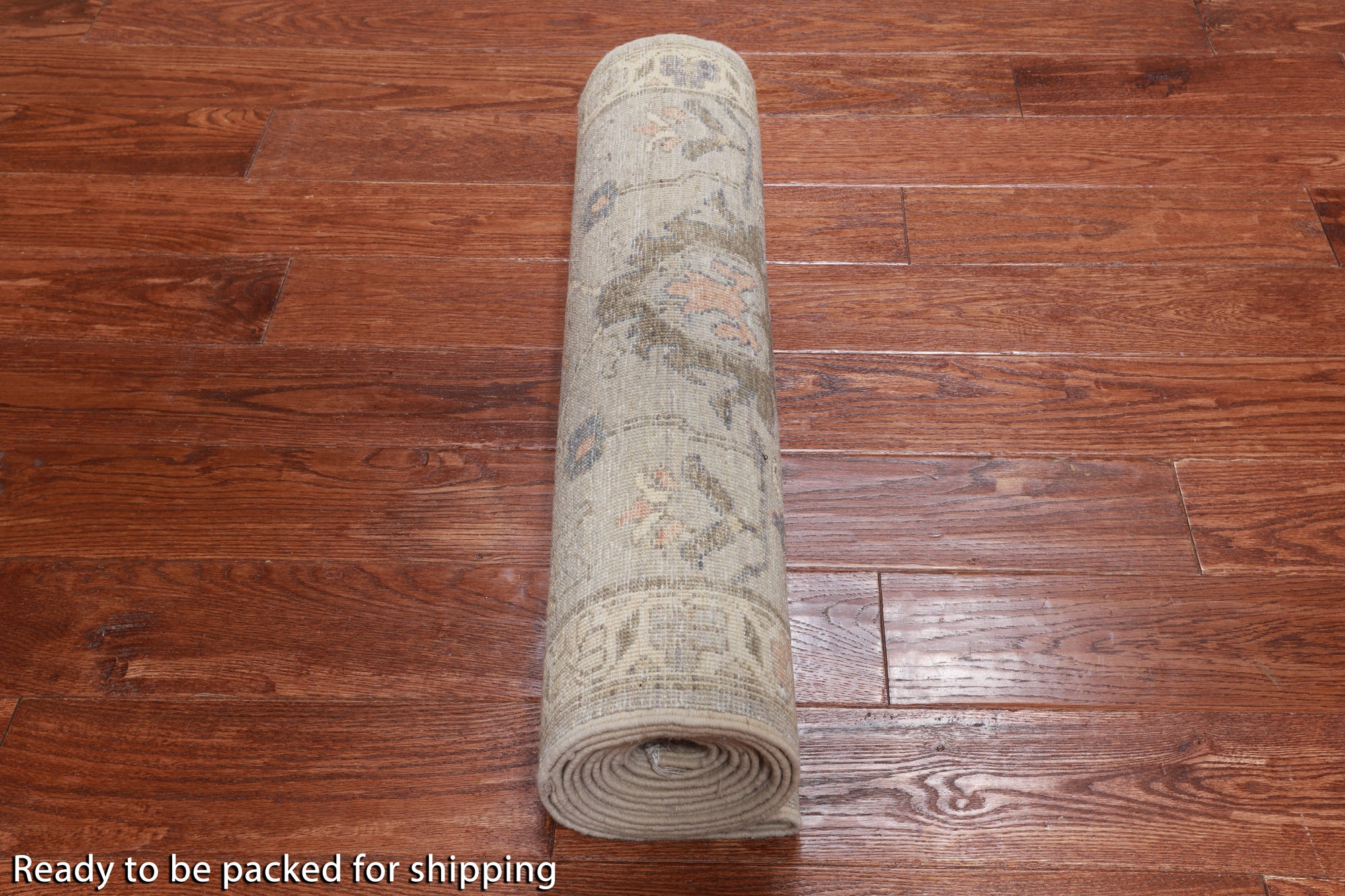 Silver Peshawar Washed Out Handmade Wool Runner Rug - 2' 7" X 11' 5"