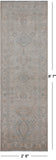 Silver Peshawar Washed Out Hand-Knotted Wool Runner Rug - 2' 8" X 8' 7"