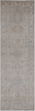 Silver Peshawar Washed Out Hand-Knotted Wool Runner Rug - 2' 8" X 8' 7"