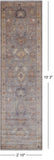 Silver Peshawar Washed Out Hand-Knotted Wool Runner Rug - 2' 10" X 10' 2"