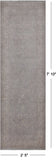 Silver Peshawar Washed Out Hand Knotted Wool Runner Rug - 2' 5" X 7' 10"