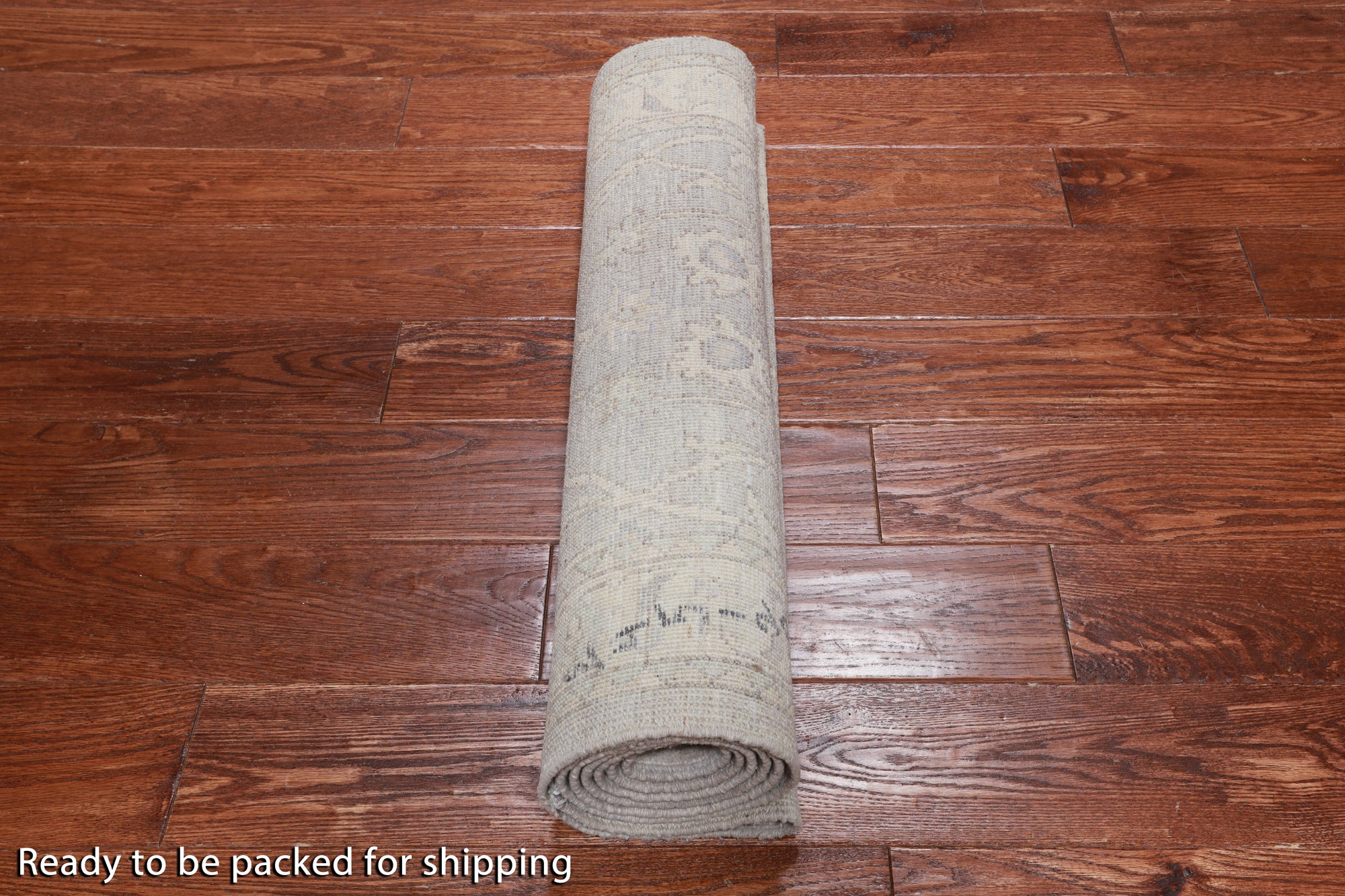 Silver Peshawar Washed Out Hand Knotted Wool Runner Rug - 2' 5" X 7' 10"
