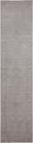 Silver Peshawar Washed Out Hand Knotted Wool Runner Rug - 2' 7" X 11' 5"