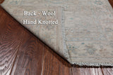 Silver Peshawar Washed Out Hand Knotted Wool Runner Rug - 2' 7" X 11' 5"