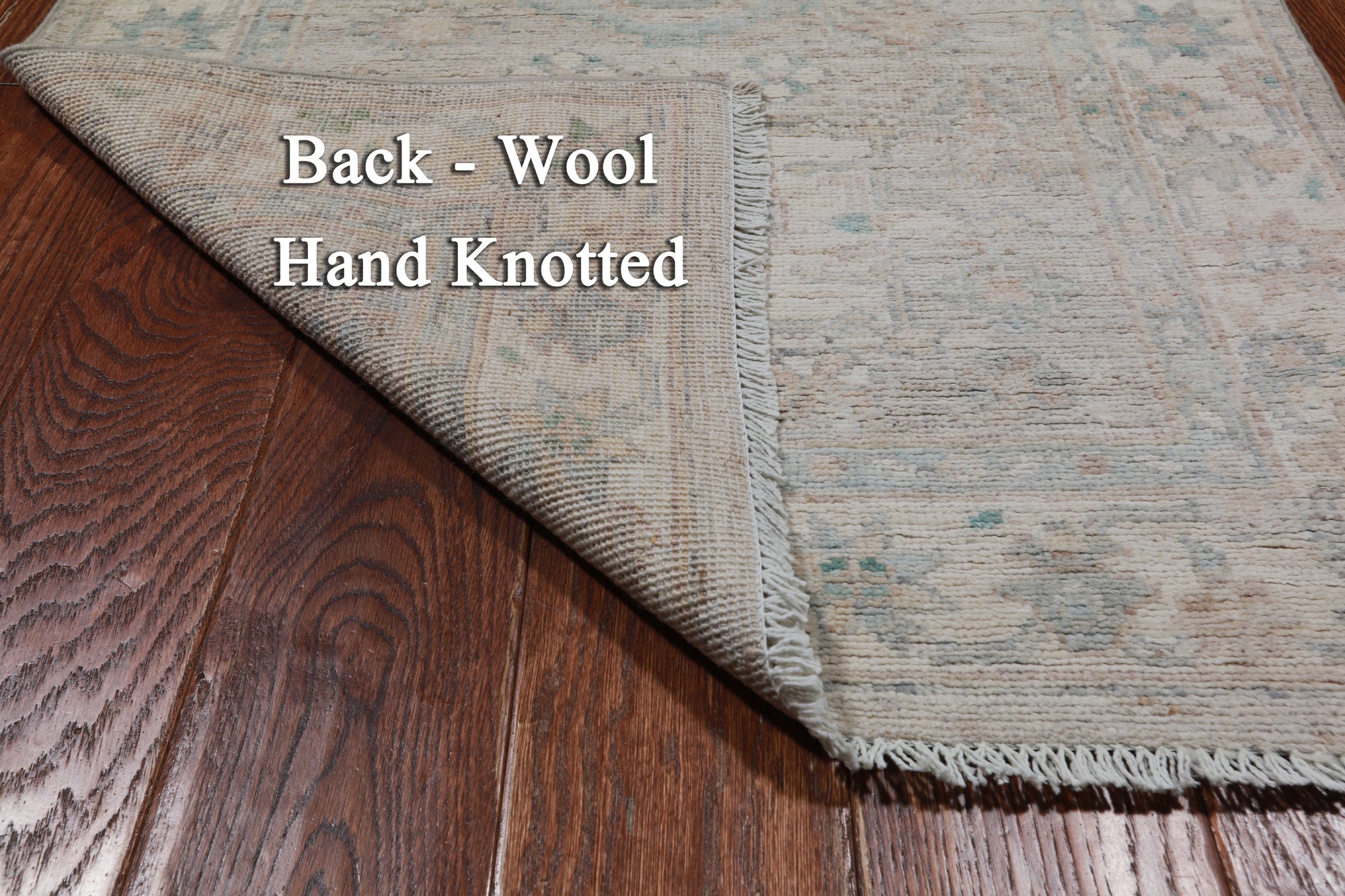 Silver Peshawar Washed Out Hand Knotted Wool Runner Rug - 2' 7" X 11' 5"