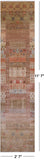 Tribal Persian Gabbeh Hand Knotted Wool Runner Rug - 2' 7" X 11' 7"