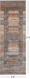Tribal Persian Gabbeh Hand-Knotted Wool Runner Rug - 2' 8" X 7' 7"