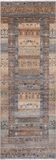 Tribal Persian Gabbeh Hand-Knotted Wool Runner Rug - 2' 8" X 7' 7"