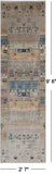 Tribal Persian Gabbeh Hand-Knotted Wool Runner Rug - 2' 7" X 9' 6"