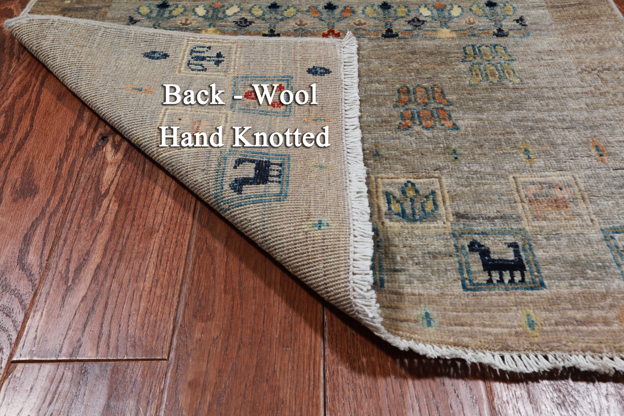 Tribal Persian Gabbeh Hand-Knotted Wool Runner Rug - 2' 7" X 9' 6"
