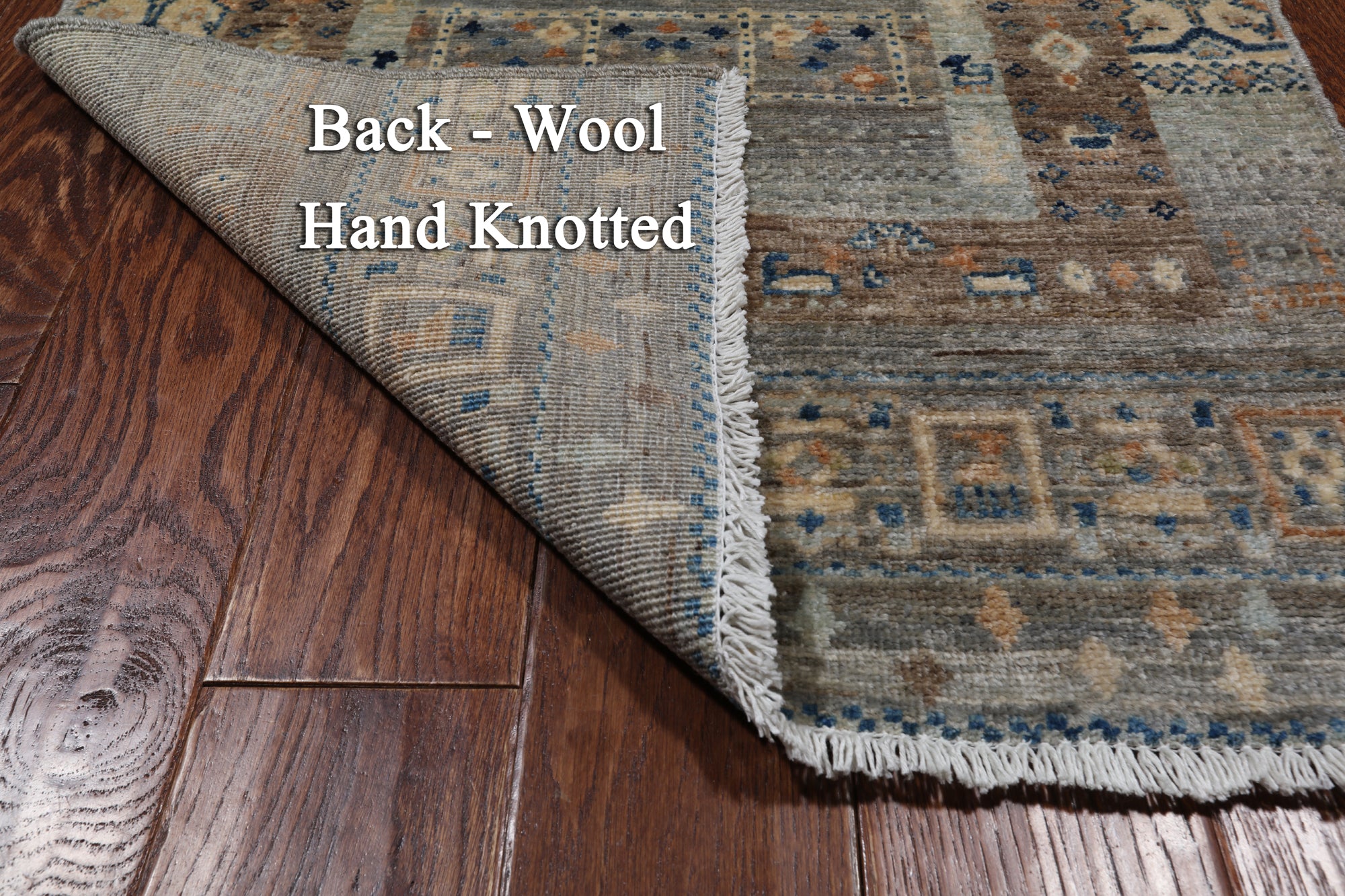 Tribal Persian Gabbeh Hand Knotted Wool Runner Rug - 2' 6" X 9' 7"