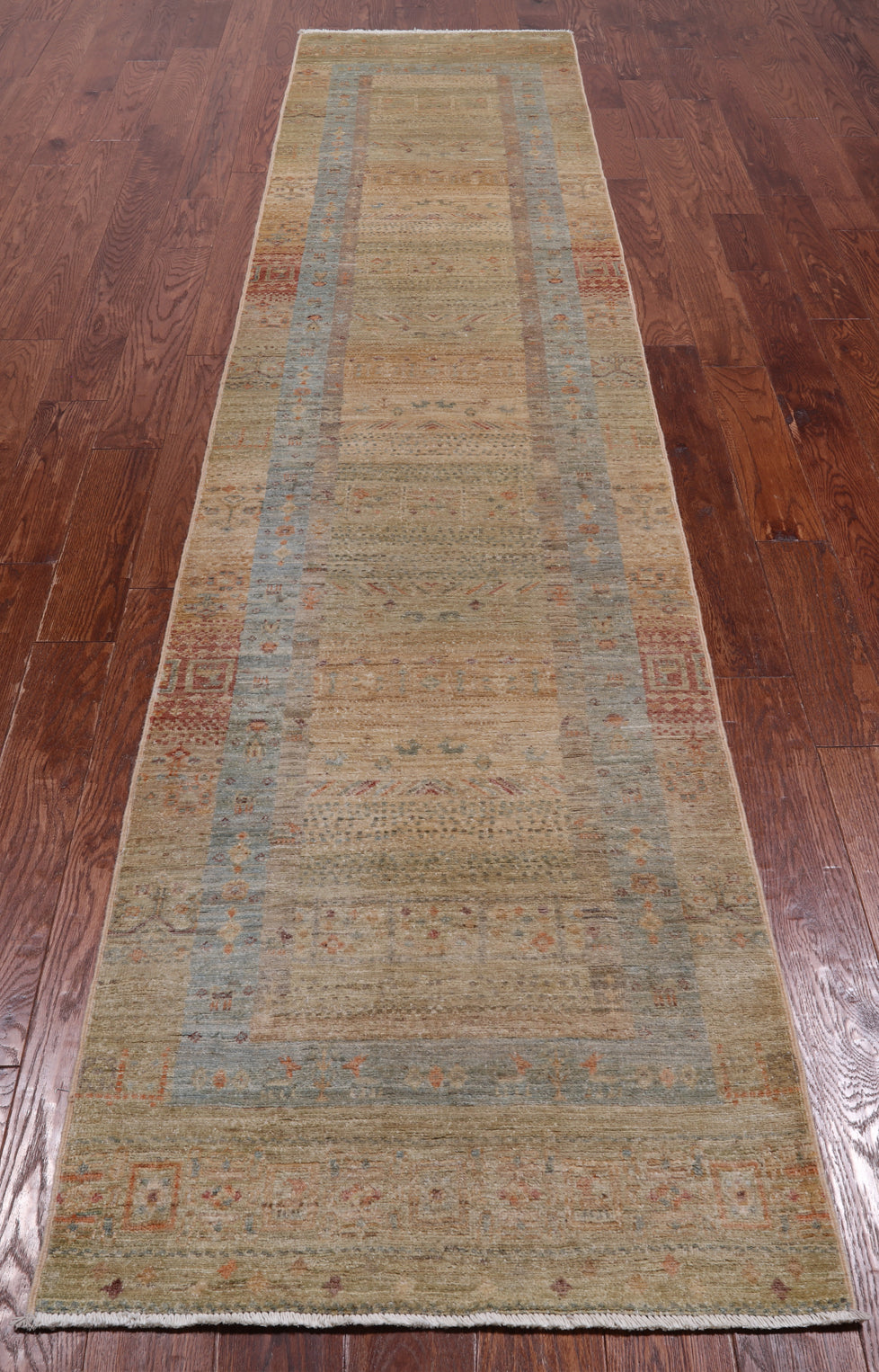 Tribal Persian Gabbeh Hand-Knotted Wool Runner Rug - 2' 8" X 11' 9"
