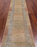 Tribal Persian Gabbeh Hand-Knotted Wool Runner Rug - 2' 8" X 11' 9"