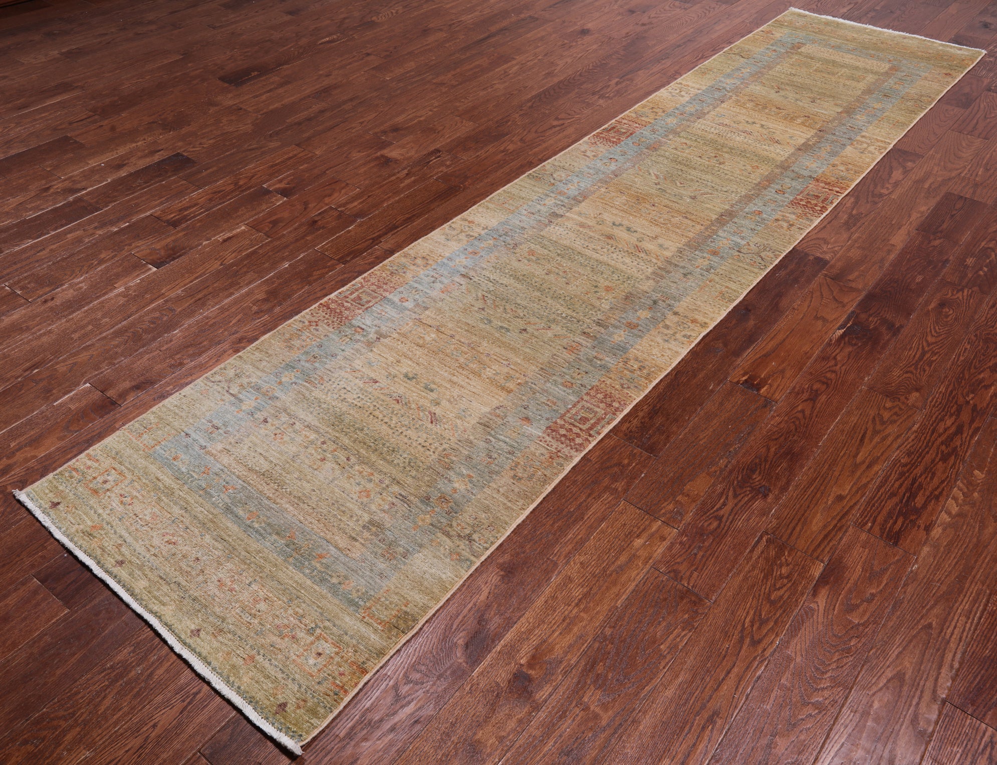 Tribal Persian Gabbeh Hand-Knotted Wool Runner Rug - 2' 8" X 11' 9"