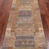 Tribal Persian Gabbeh Handmade Wool Runner Rug - 2' 9" X 7' 8"