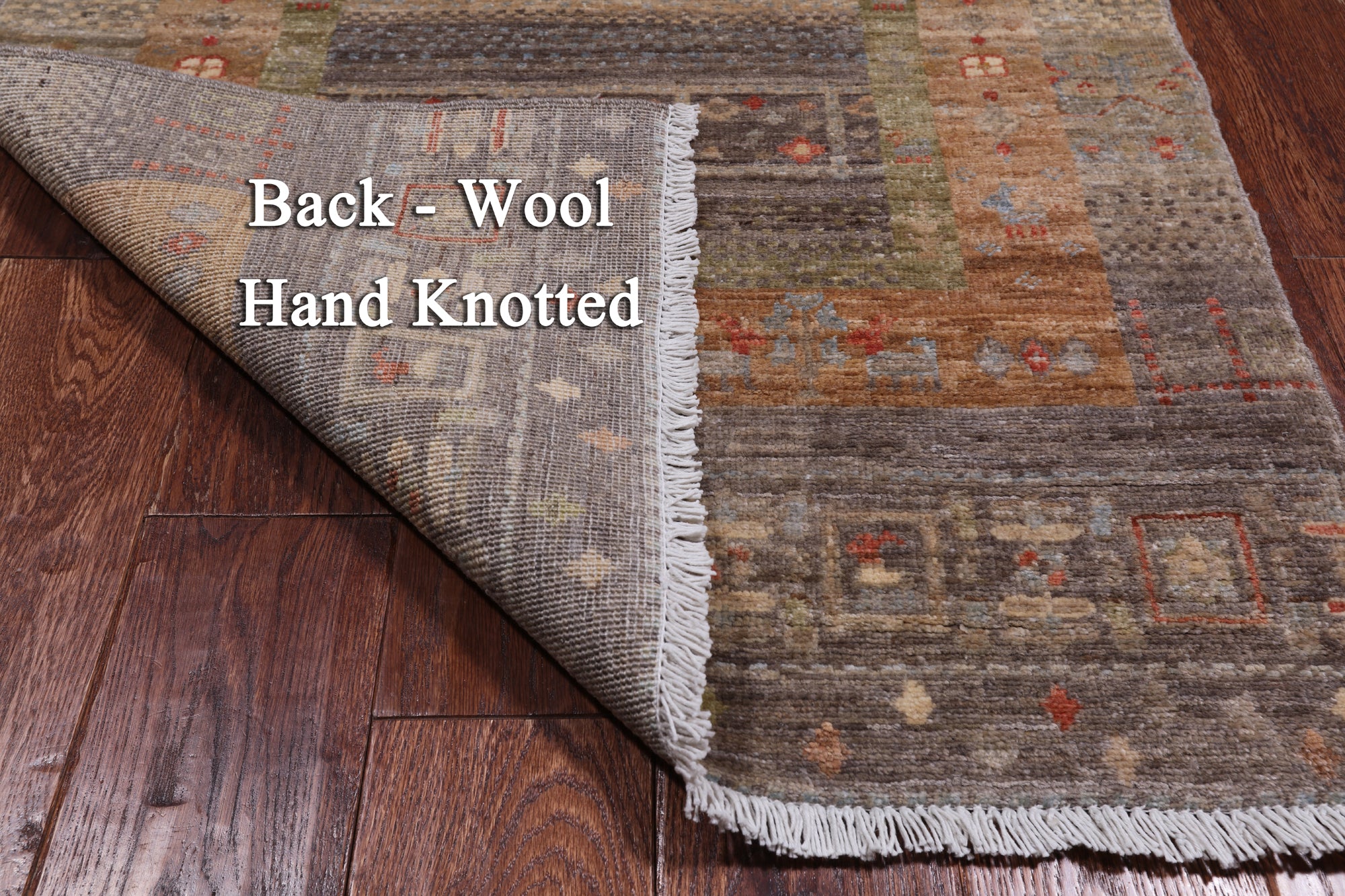 Tribal Persian Gabbeh Handmade Wool Runner Rug - 2' 9" X 7' 8"