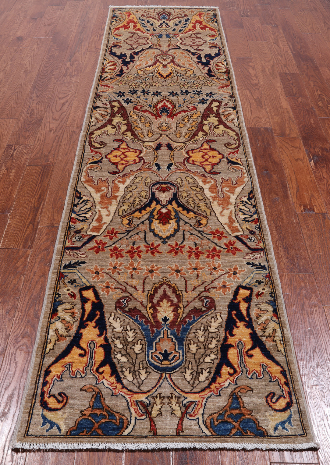 Persian Fine Serapi Handmade Wool Runner Rug - 2' 7" X 10' 1"