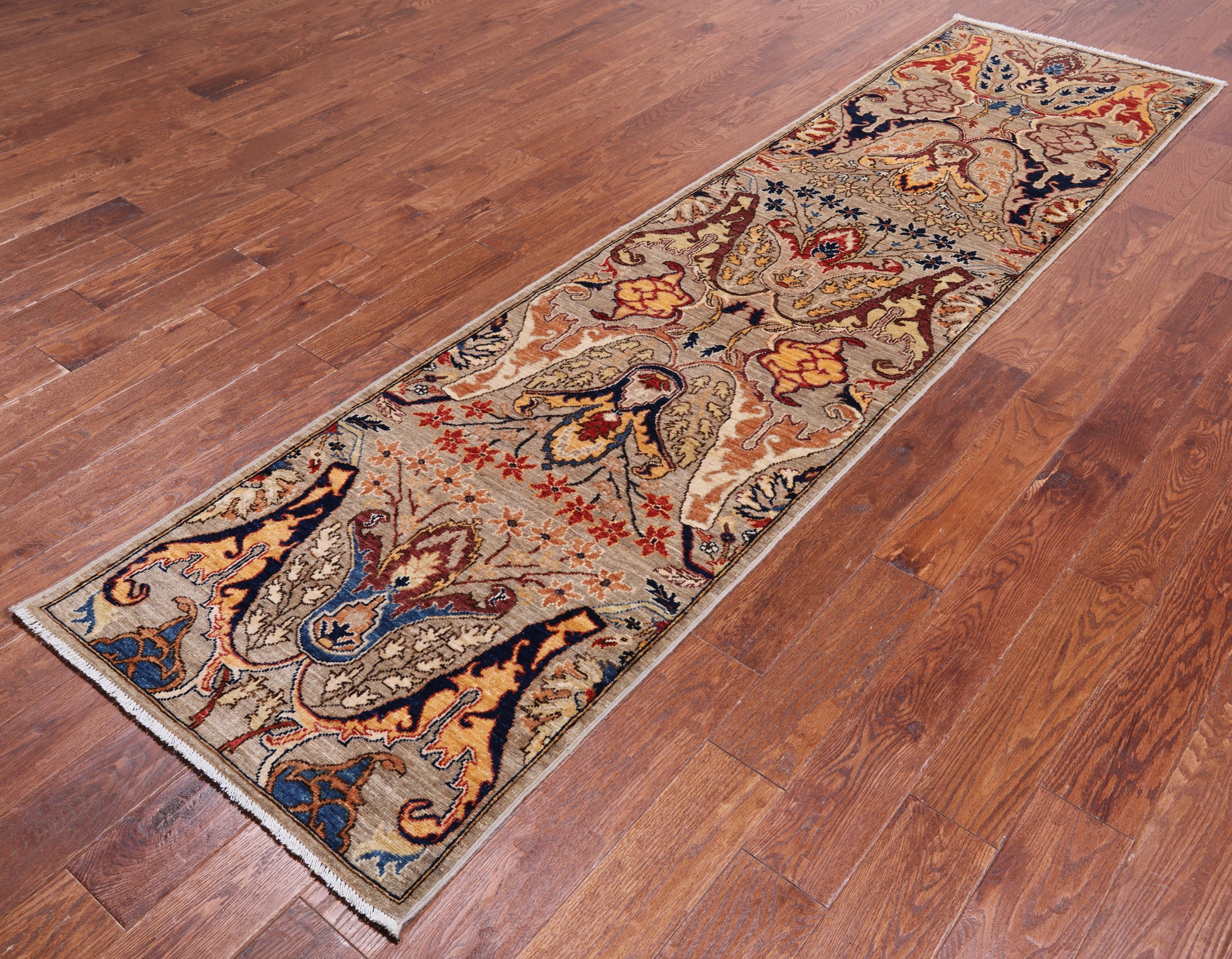 Persian Fine Serapi Handmade Wool Runner Rug - 2' 7" X 10' 1"