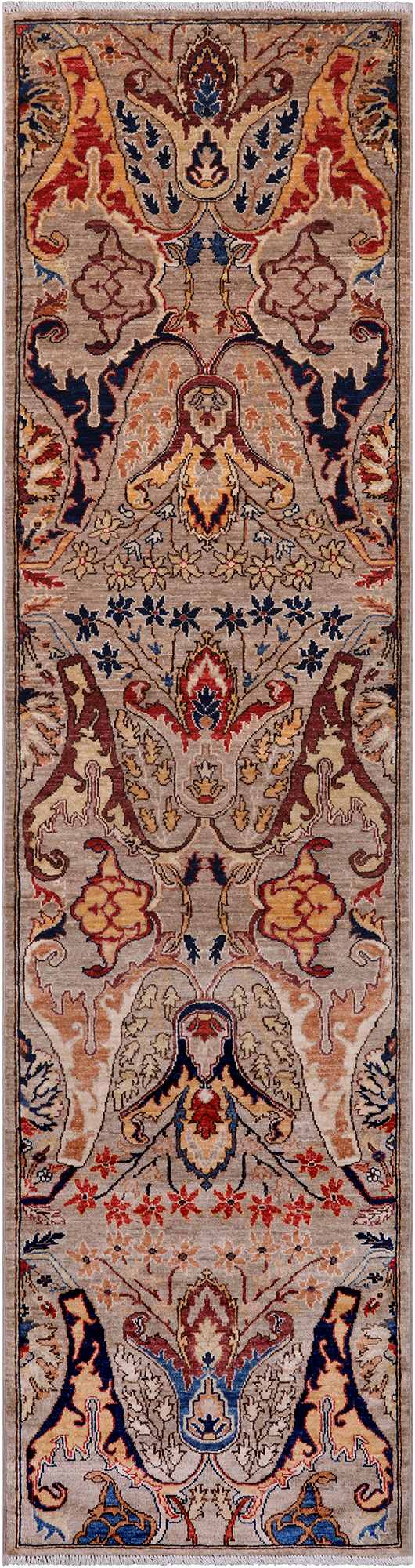 Persian Fine Serapi Handmade Wool Runner Rug - 2' 7" X 10' 1"