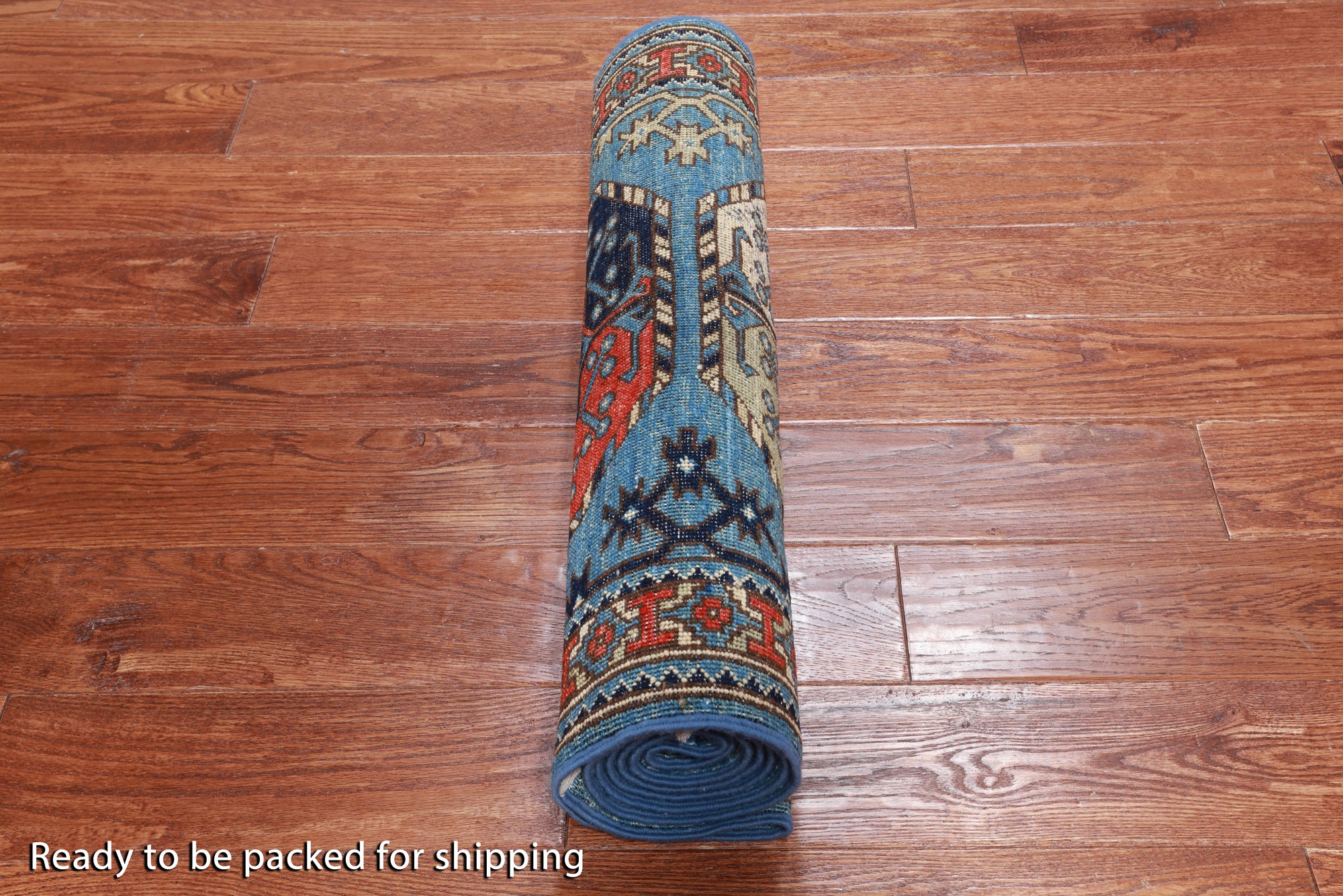 Blue Turkmen Ersari Handmade Wool Runner Rug - 2' 6" X 7' 10"