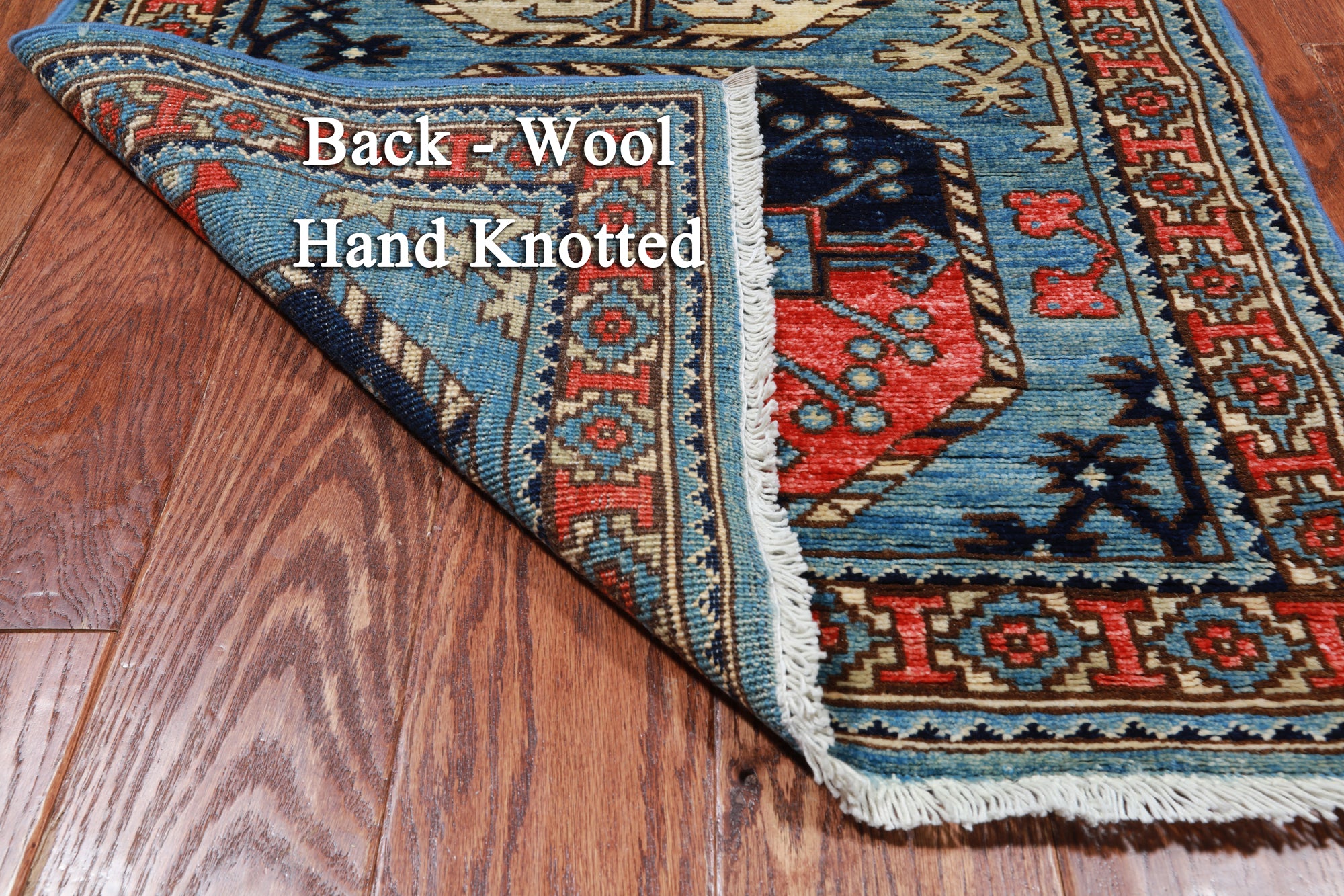 Blue Turkmen Ersari Handmade Wool Runner Rug - 2' 6" X 7' 10"