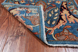 Blue Persian Fine Serapi Handmade Wool Runner Rug - 2' 6" X 7' 9"