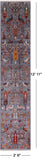 Grey Tree Of Life Persian Hand-Knotted Wool Runner Rug - 2' 6" X 12' 11"