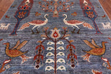 Grey Tree Of Life Persian Hand-Knotted Wool Runner Rug - 2' 6" X 12' 11"