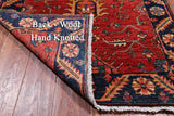 Red Persian Fine Serapi Handmade Wool Runner Rug - 3' 1" X 11' 9"