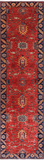 Red Persian Fine Serapi Handmade Wool Runner Rug - 3' 1" X 11' 9"