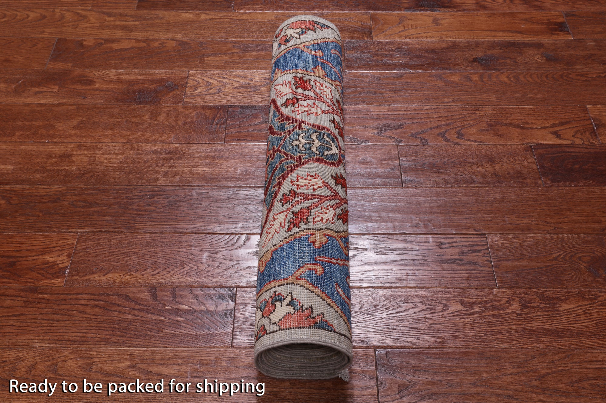 Silver Persian Fine Serapi Handmade Wool Runner Rug - 2' 9" X 10' 0"