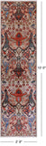 Silver Persian Fine Serapi Handmade Wool Runner Rug - 2' 9" X 10' 0"
