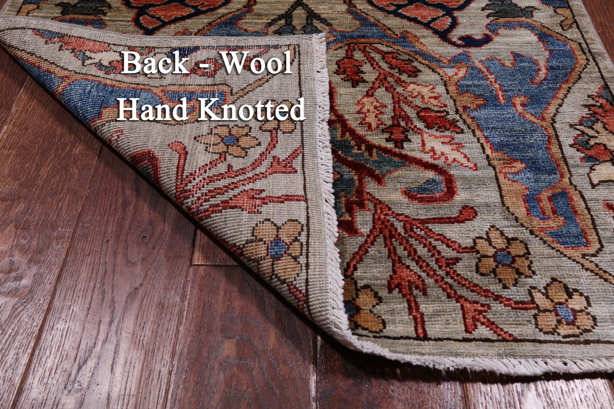 Silver Persian Fine Serapi Handmade Wool Runner Rug - 2' 9" X 10' 0"