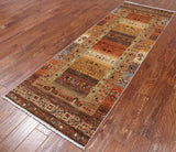 Tribal Persian Gabbeh Handmade Wool Runner Rug - 2' 9" X 7' 11"