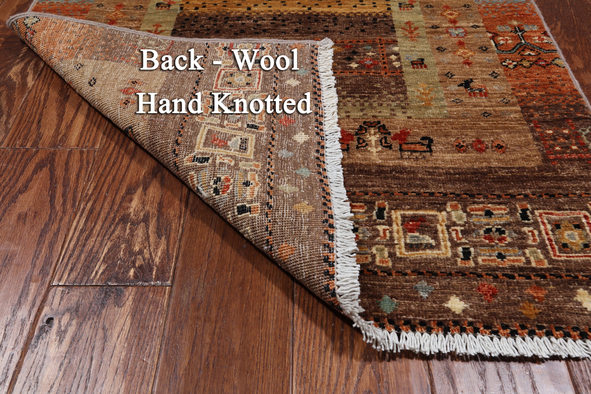 Tribal Persian Gabbeh Handmade Wool Runner Rug - 2' 9" X 7' 11"