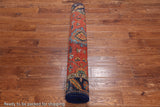 Rust Persian Fine Serapi Hand Knotted Wool Runner Rug - 4' 0" X 11' 3"