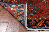 Rust Persian Fine Serapi Hand Knotted Wool Runner Rug - 4' 0" X 11' 3"