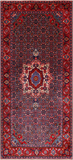 Navy Blue Vintage Persian Heriz Serapi Hand-Knotted Wool Rug - 4' 8" X 10' 7"