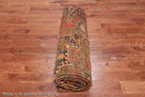 Red Vintage Persian Heriz Serapi Hand-Knotted Wool Rug - 7' 9" X 10' 11"